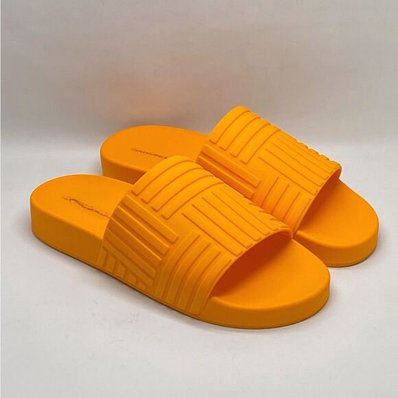 Bottega Veneta Orange Rubber Slides size 37 - Picture 5 of 11